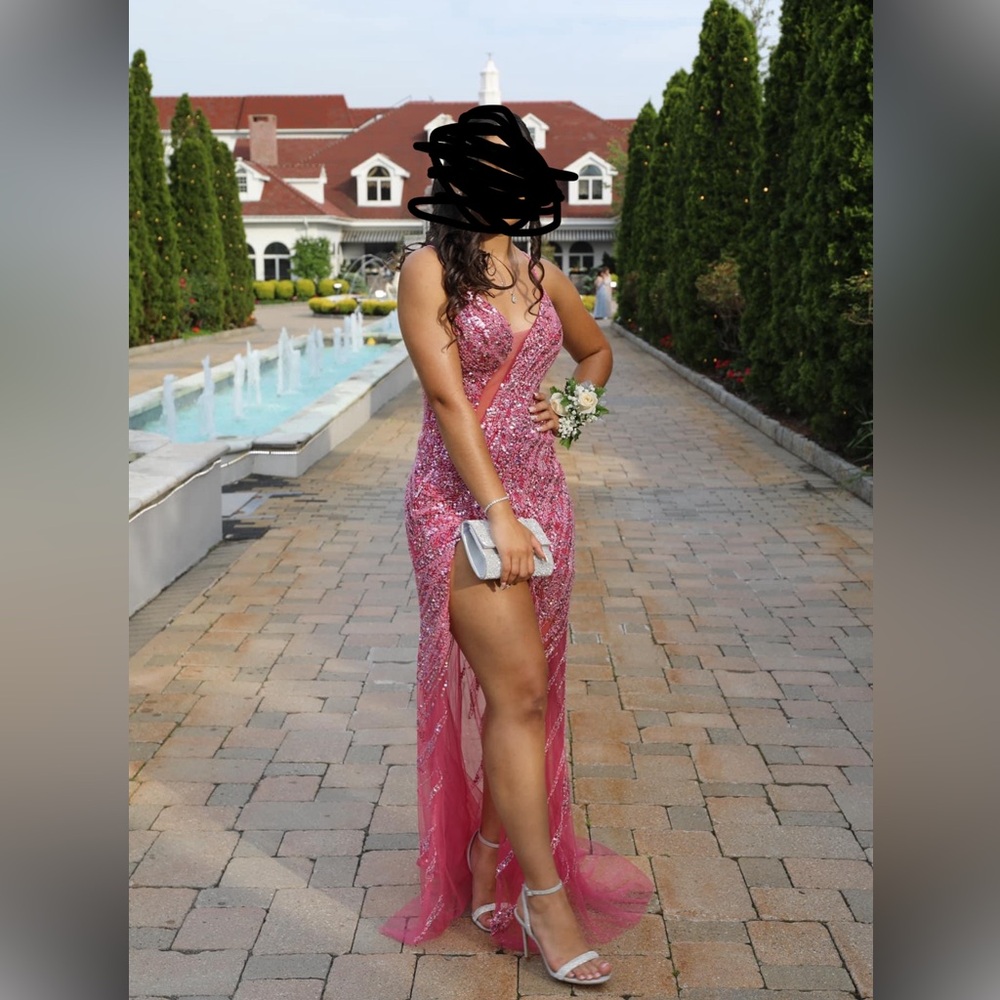 Gorgeous Dark Pink Jovani Gown